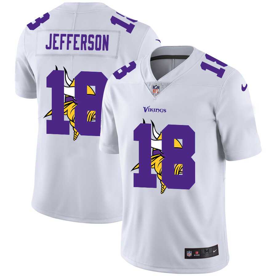 Nike Vikings 18 Justin Jefferson White Shadow Logo Limited Jersey Yhua,We sell and wholesale Nike Vikings 18 Justin Jefferson White Shadow Logo Limited Jersey Yhua on line form chian!